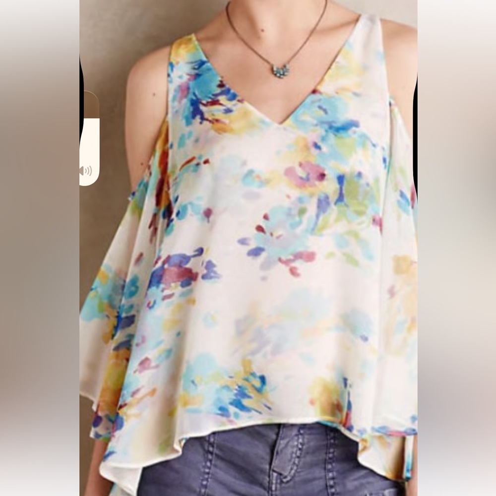Anthropologie Maeve Silk Top Blouse